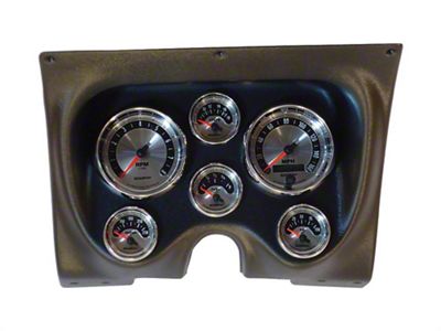 Camaro Instrument Cluster Panel, Black Finish, With American Muscle Series AutoMeter Gauges, 1967-1968