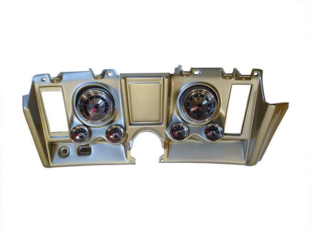 Camaro Instrument Cluster Panel, Brushed Aluminum Finish, With American Muscle Series AutoMeter Gauges, 1969