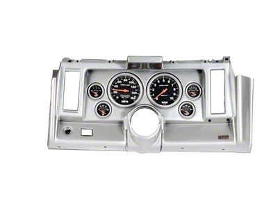 1969 Camaro Instrument Cluster Panel, Brushed Aluminum Finish, With Phantom Series AutoMeter Gauges