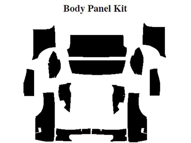 Camaro Insulation, QuietRide, AcoustiShield, Body Panel Kit, Coupe, 1967-1969