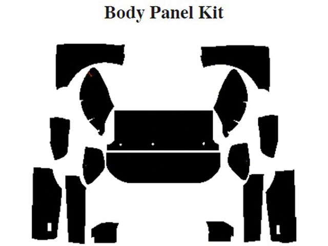 Camaro Insulation, QuietRide, AcoustiShield, Body Panel Kit, Coupe, T-Top, 1975-1981