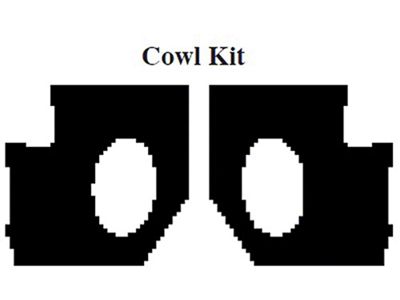 Camaro Insulation, QuietRide, AcoustiShield, Cowl Kit, Coupe, 1970-1974