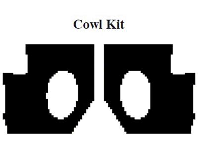 Camaro Insulation, QuietRide, AcoustiShield, Cowl Kit, Coupe, 1975-1981