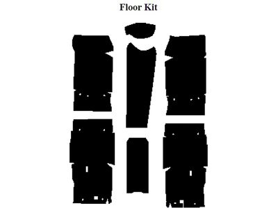Camaro Insulation, QuietRide, AcoustiShield, Floor Kit, Coupe, 1967-1969
