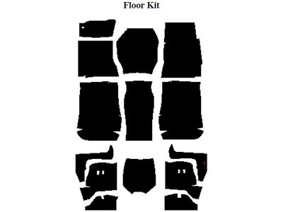Camaro Insulation, QuietRide, AcoustiShield, Floor Kit, Coupe, 1975-1981