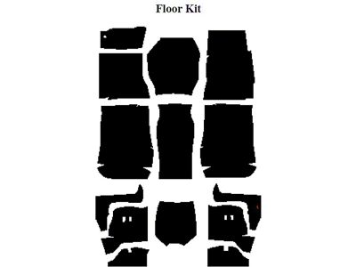 Camaro Insulation, QuietRide, AcoustiShield, Floor Kit, Coupe, T-Top, 1975-1981