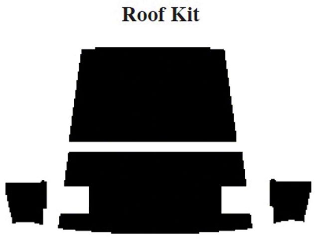 Camaro Insulation, QuietRide, AcoustiShield, Roof Kit, Coupe, 1970-1974