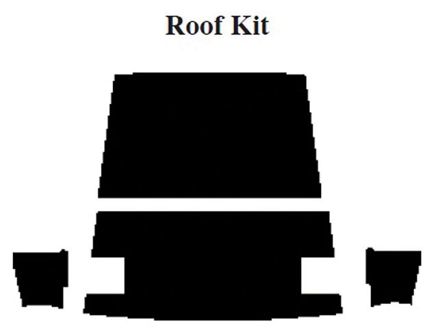 Camaro Insulation, QuietRide, AcoustiShield, Roof Kit, Coupe, 1975-1981