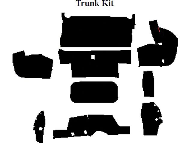 Camaro Insulation, QuietRide, AcoustiShield, Trunk Floor Kit, Coupe, 1982-1992