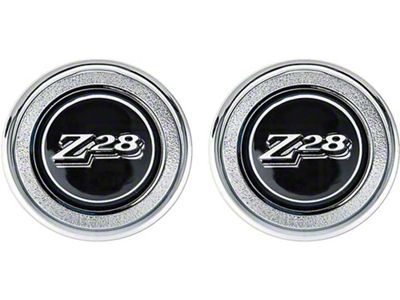Camaro Door Panel Emblem, Black, Z28, 1977-1979 (Z/28 Coupe)