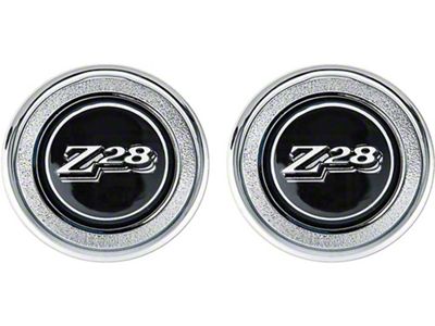 Camaro Door Panel Emblem, Black, Z28, 1977-1979 (Z28 Coupe)