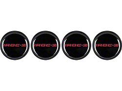 IROC-Z Wheel Center Caps; Black and Red (85-87 Camaro Iroc-Z)