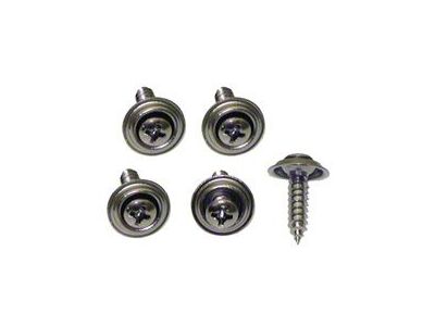 Kick Panel Air Conditioning Vent Cover Screw Set,Chr,67-69