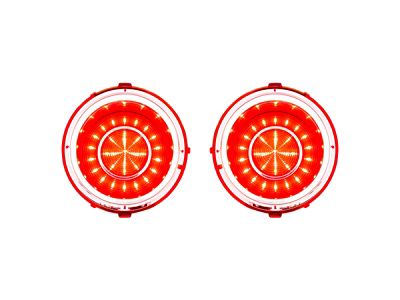 LED Tail Lights; Red Lens (70-73 Camaro)
