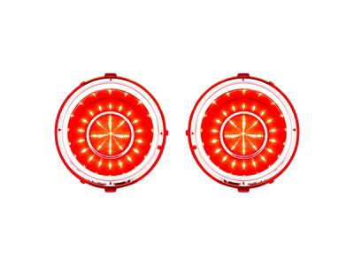 LED Tail Lights; Red Lens (70-73 Camaro)