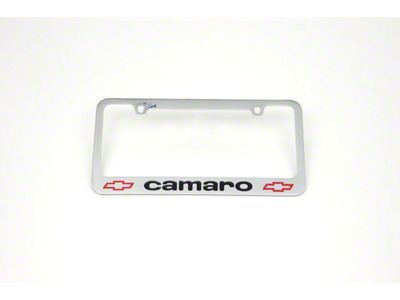 Camaro License Plate Frame, With Camaro Word & Bowtie Logos, 1967