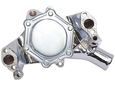 Long Water Pump; Chrome (67-76 Small Block V8 Camaro)