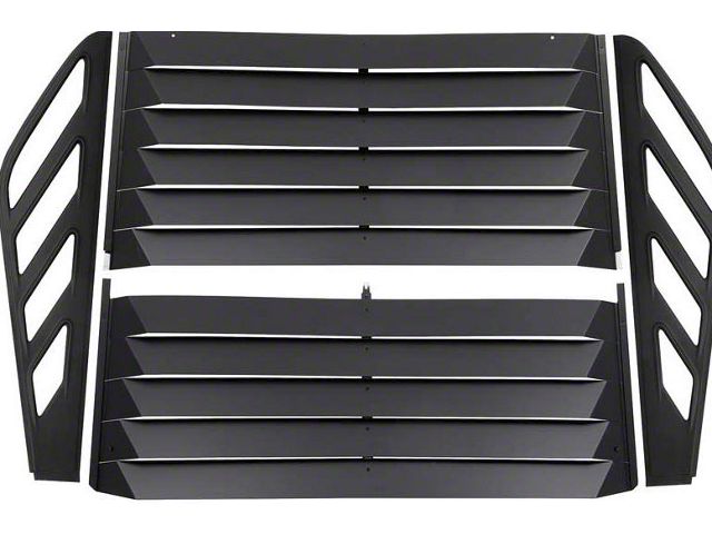 Camaro Louvers, Rear Window, Aluminum, With Brake Light, 1982-1992