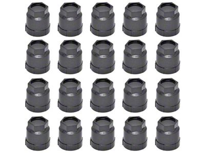 Lug Nut Caps; Dark Gray (82-92 Camaro w/ Aluminum Wheels)