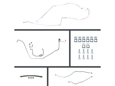 The Right Stuff Detailing Pre-Bent Manual 4-Wheel Disc Conversion Brake Line Kit; OE Steel (1967 Camaro)