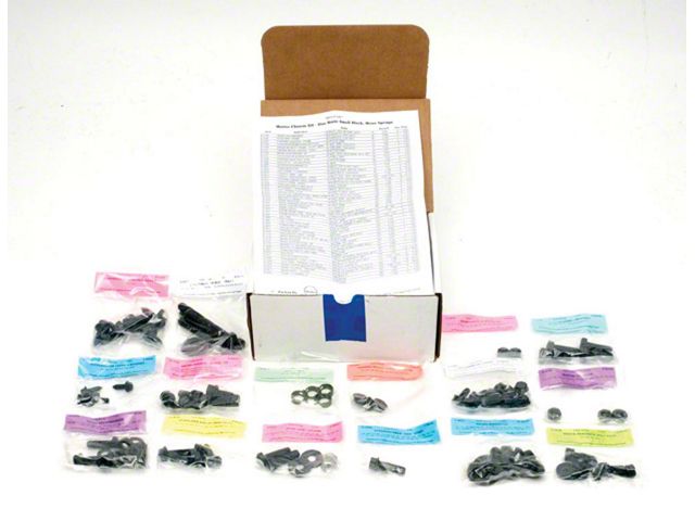 Camaro Master Chassis Assembly Hardware Kit, For Cars With Small Block, Disc Brakes & Mono Leaf Springs, 1968