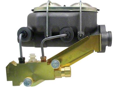 Master Cylinder with Left Mount Disc/Disc Proportioning Valve; Cast Iron (67-69 Camaro)