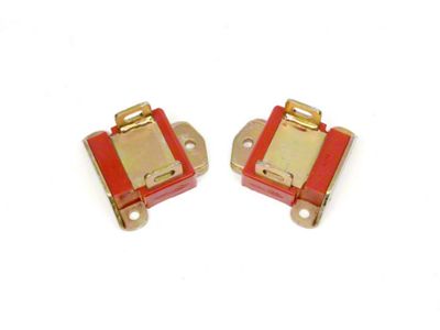 Camaro Motor Mount Set, Small Or Big Block, 1967-1968, 307 & 327ci, Red, Polyurethane, Prothane, 1969