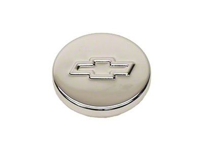 Camaro Oil Filler Cap, Valve Cover, Bowtie Logo, 3 Diameter, Push-In, Chrome, 1967-1969