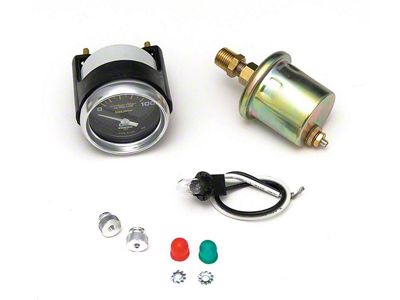 Auto Meter Carbon Fiber Series 2-1/16-Inch Oil Pressure Gauge; 0-100 PSI