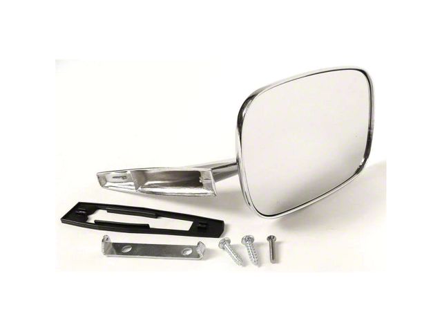 Outside Door Mirror with Mounting Kit; Driver Side (68-69 Camaro)