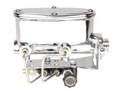 Oval Master Cylinder and Adjustable Proportioning Valve Kit; Chrome (67-69 Camaro)