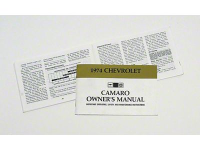 Camaro Owner's Manual, 1974