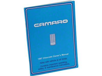 Camaro Owner's Manual, 1987