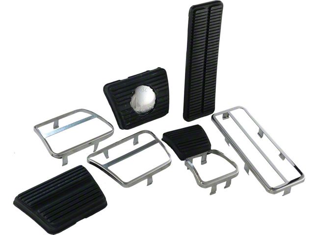 Camaro Pedal Pad Kit, For Cars With Disc Brakes & Manual Transmission, With 3 Clutch Pedal 1969-1972