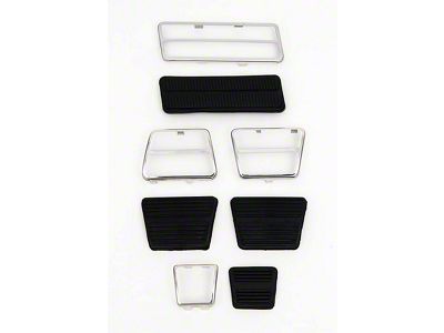 Camaro Pedal Pad Kit, Gas, Brake & Parking Brake, For Cars With Drum Brakes, 1972-1981