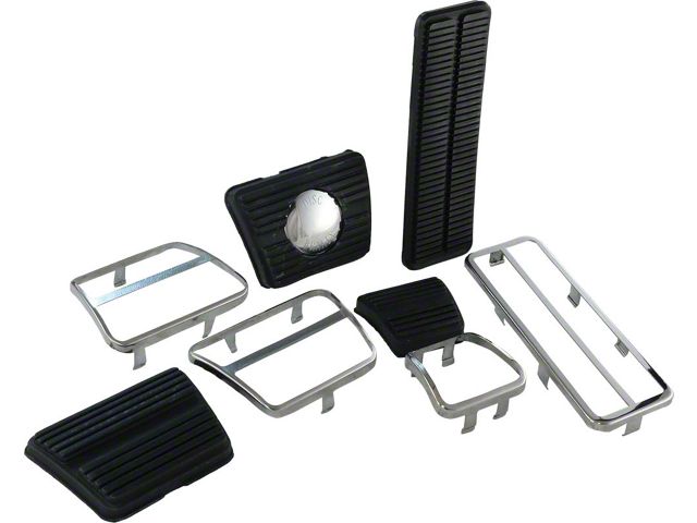 Camaro Pedal Pad & Trim Kit, For Cars With Front Disc Brakes & Manual Transmission, 1967-1968