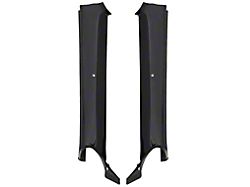 Pillar Post Moldings, Inner, Black, Convertible (1967 Camaro)