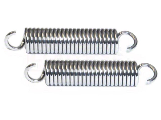 Camaro Polished Stainless Steel Hood Hinge Springs, Stock Hood, 1970-1975