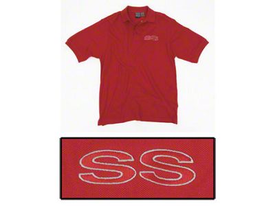 Camaro Polo Shirt, With SS Logo, Red