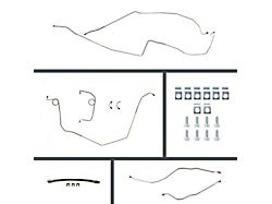 The Right Stuff Detailing Pre-Bent Power 4-Wheel Disc Conversion Brake Line Kit; OE Steel (1967 Camaro)