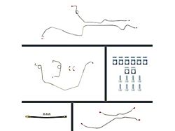 The Right Stuff Detailing Pre-Bent Power 4-Wheel Disc Conversion Brake Line Kit; OE Steel (1969 Camaro)