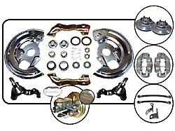 Camaro Power Disc Brake Conversion Kit, 4 Piston Caliper, Front, 1967-1968