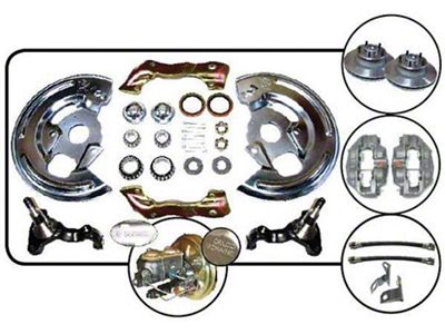 Camaro Power Disc Brake Conversion Kit, 4 Piston Caliper, Front, 1967-1968