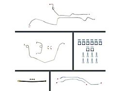 The Right Stuff Detailing Pre-Bent Power Front Disc Conversion Rear Drum Brake Line Kit; OE Steel (1969 Camaro)