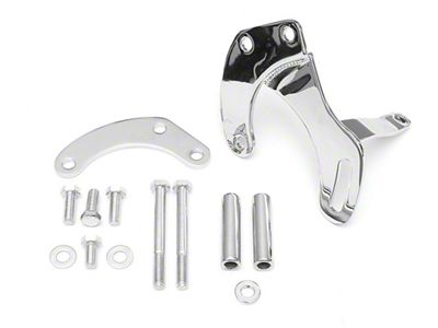 Camaro Power Steering Pump Bracket Kit, Small Block, Chrome, 1967-1968