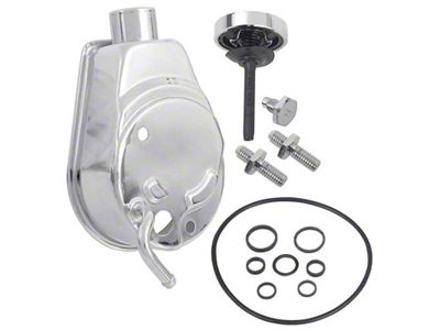 Power Steering Reservoir; Chrome (70-72 Camaro)