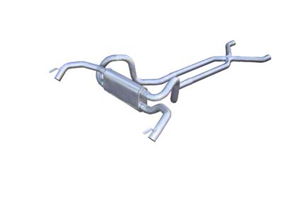 Camaro Pypes Race Pro Exhaust, Crossmember Back With X Pipe And Crossflow Mufflers, Polished, 2.5, 1967-1981