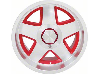 R15 Style Aluminum Wheel with Red Accents; 17x9.5; 16mm Offset (82-92 Camaro)