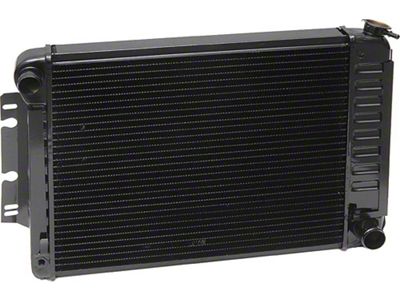 Camaro Radiator, Copper 3 Core, Small Block, For Cars With Manual Transmission & Without Air Conditioning, U.S. Radiator, 1970-1971
