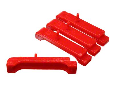 Radiator Isolator Pad Set For Big Block 4 Row; Red (68-87 Camaro)